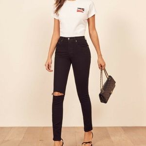 Reformation Serena Jean, 28, Black Destroyed NWT